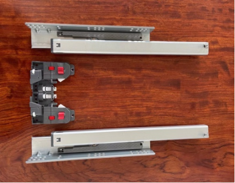 Corrediça oculta de 3 dobras com puxador 3D